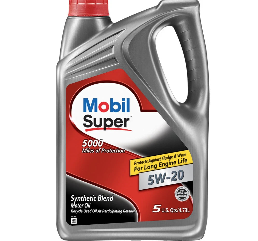 Mobil Super 5w-20 Semi-Synthetic Blended Motor Oil - 5 Quart Jug