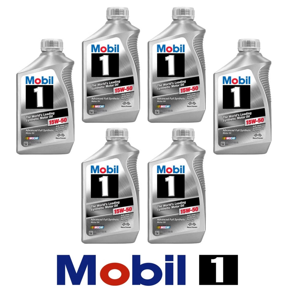 122377 Mobil 1 94002 15W50 Synthetic Motor Oil 1 Case Of 6 Quarts