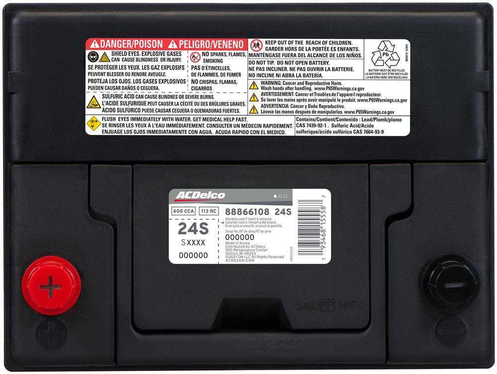 Brand New A-C Delco 24S Battery - 600CCA-113RC 18 Month Ships Free