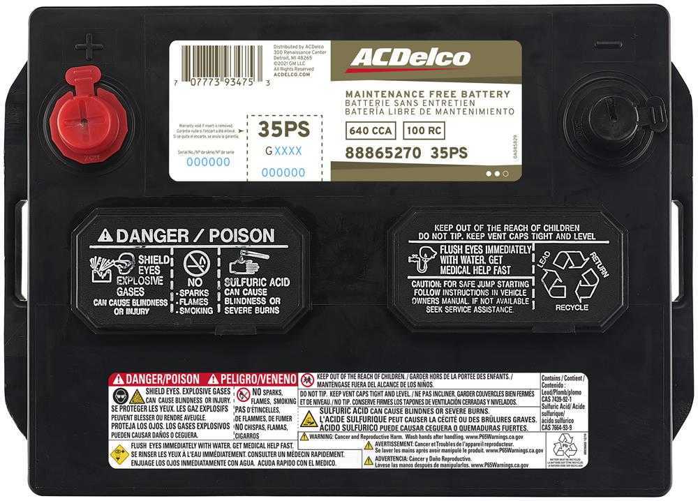 Brand New A-C Delco 35PS Gold Battery - 640CCA-100RC 30 Month Ships Free