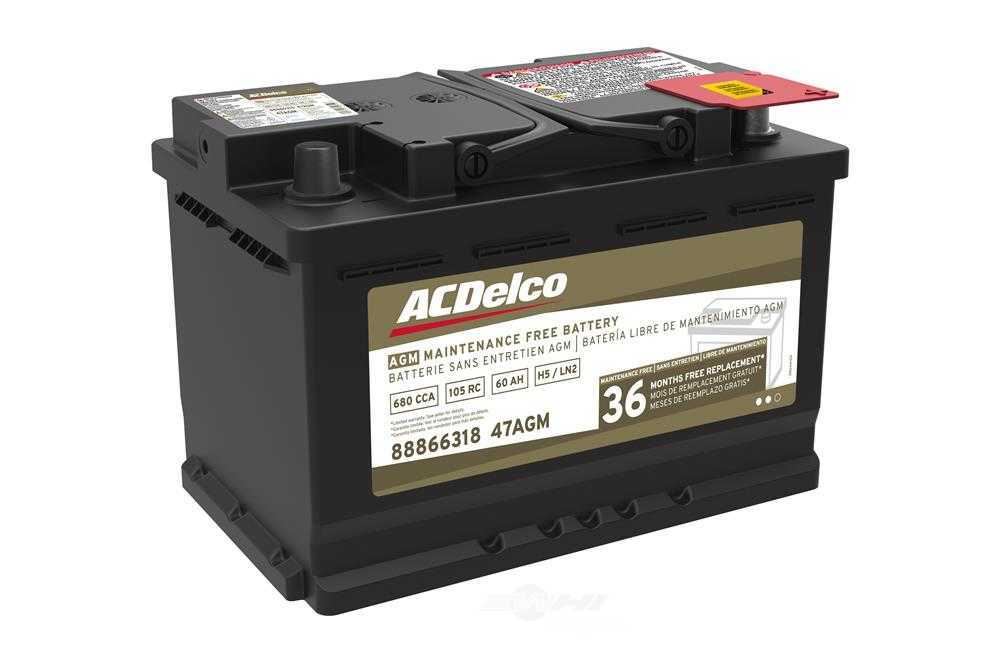 Brand New A-C Delco 47AGM Gold Battery - 680CCA-105RC 36 Month Ships Free