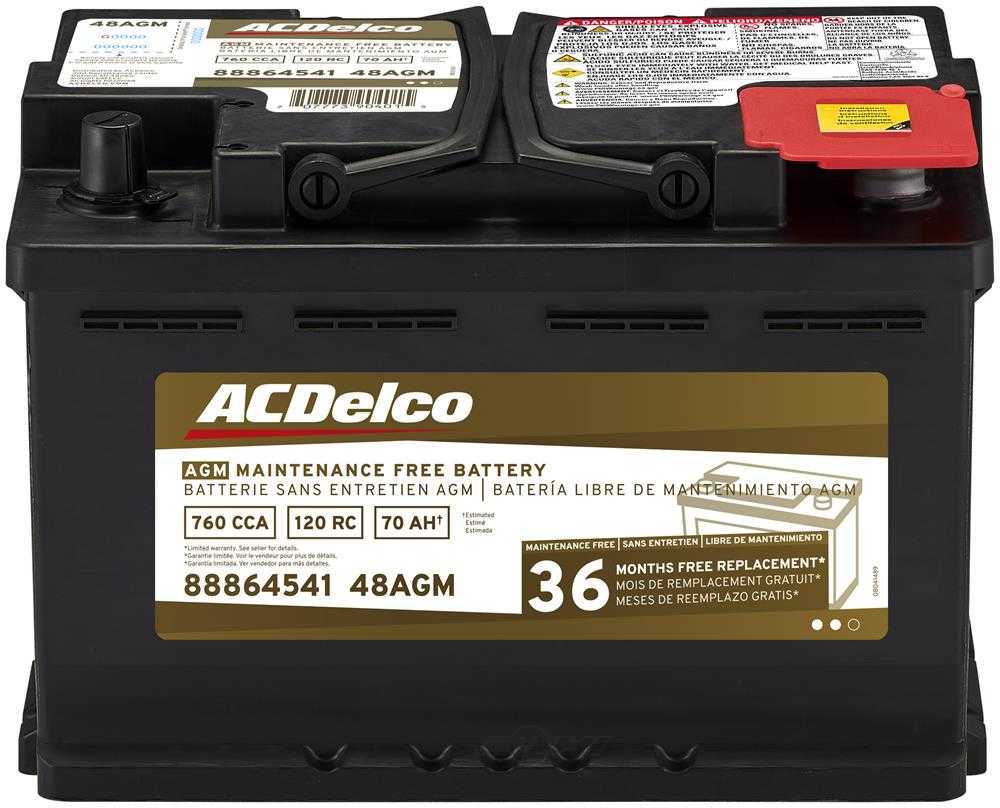 Brand New A-C Delco 48AGM Gold Battery - 760CCA-120RC 36 Month Ships Free
