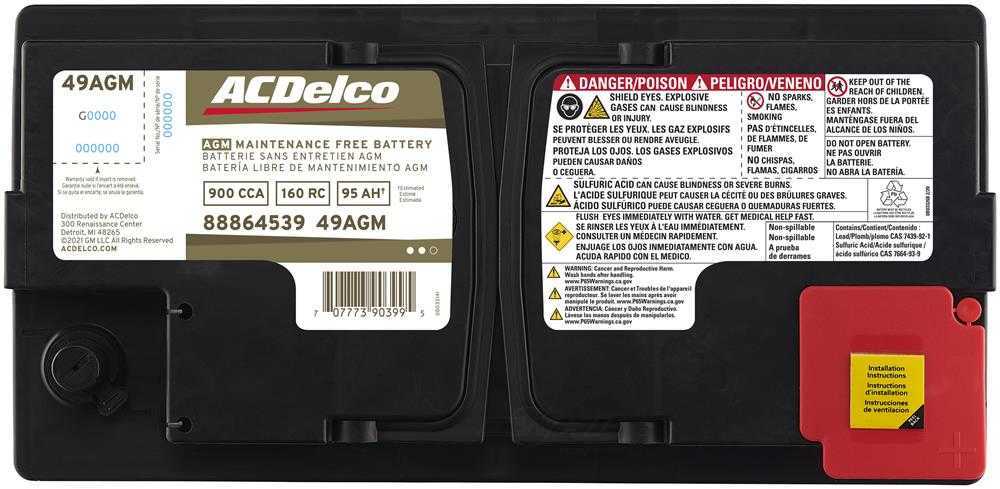 Brand New A-C Delco 49AGM Gold Battery - 900CCA-160RC 36 Month Ships Free
