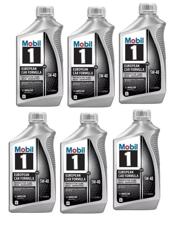 Mobil 1 FS European Car Formula Full Synthetic Motor Oil 5W-40, 6 Pack of 1 Qt.