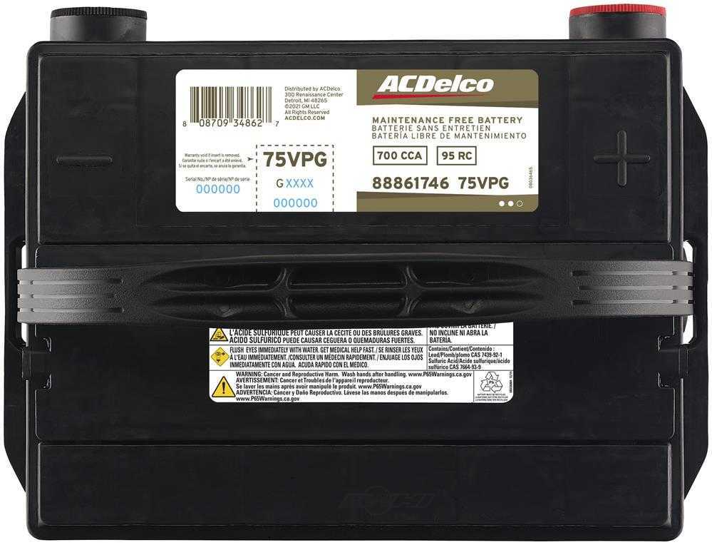 Brand New A-C Delco 75VPG  Battery - 700CCA-95RC 42 Month Ships Free