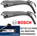 Set of 2 BOSCH Clear Advantage Wiper Blade Front Left+Right 26" & 16"