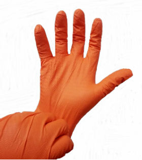 8 Mil Orange Nitrile Gloves Disposable Heavy Duty Powder Free Latex Free XXL 3 BX Bundle