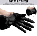 4 Mil Black Nitrile Gloves Disposable Heavy Duty Powder Free Latex Free Med 3 Bx Bundle