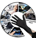 6 Mil Black Nitrile Gloves Disposable Heavy Duty Powder Free Latex Free XL 3 BX. Bundle