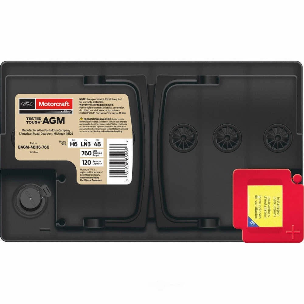 New Genuine Ford Battery BAGM48H6760 / BAGM-48H6-760 OEM