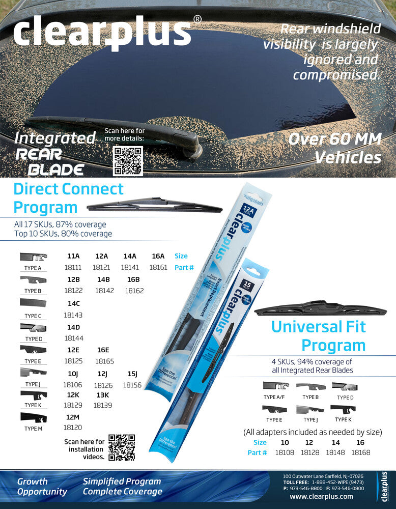 Wiper Blade  Clearplus  18156