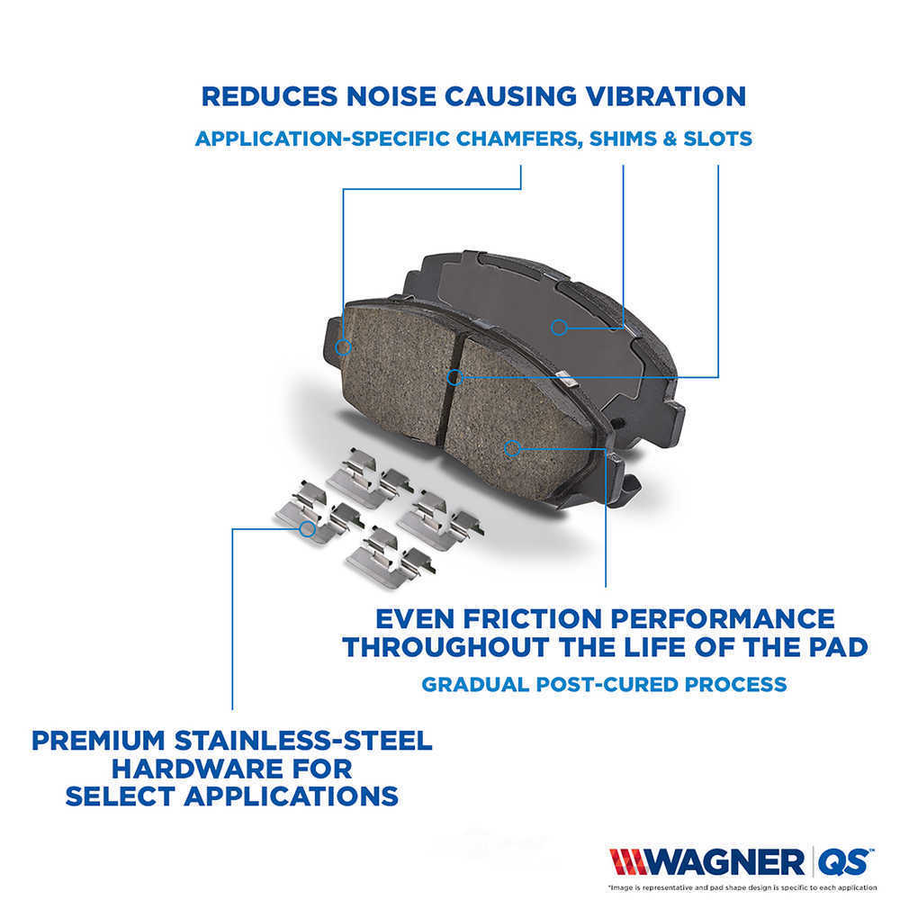 Wagner New Quickstop Ceramic Brake Pad ZD1297