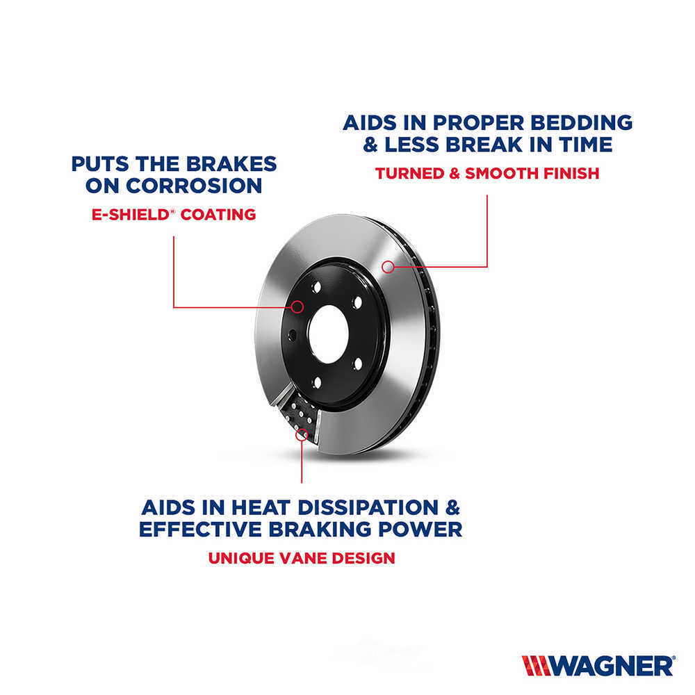 Frt Disc Brake Rotor  Wagner  BD180695E